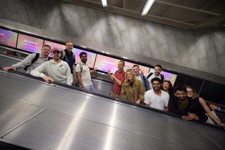 Airspeed's London team celebrating our King's Cross ad Airspeed's London team celebrating our King's Cross ad