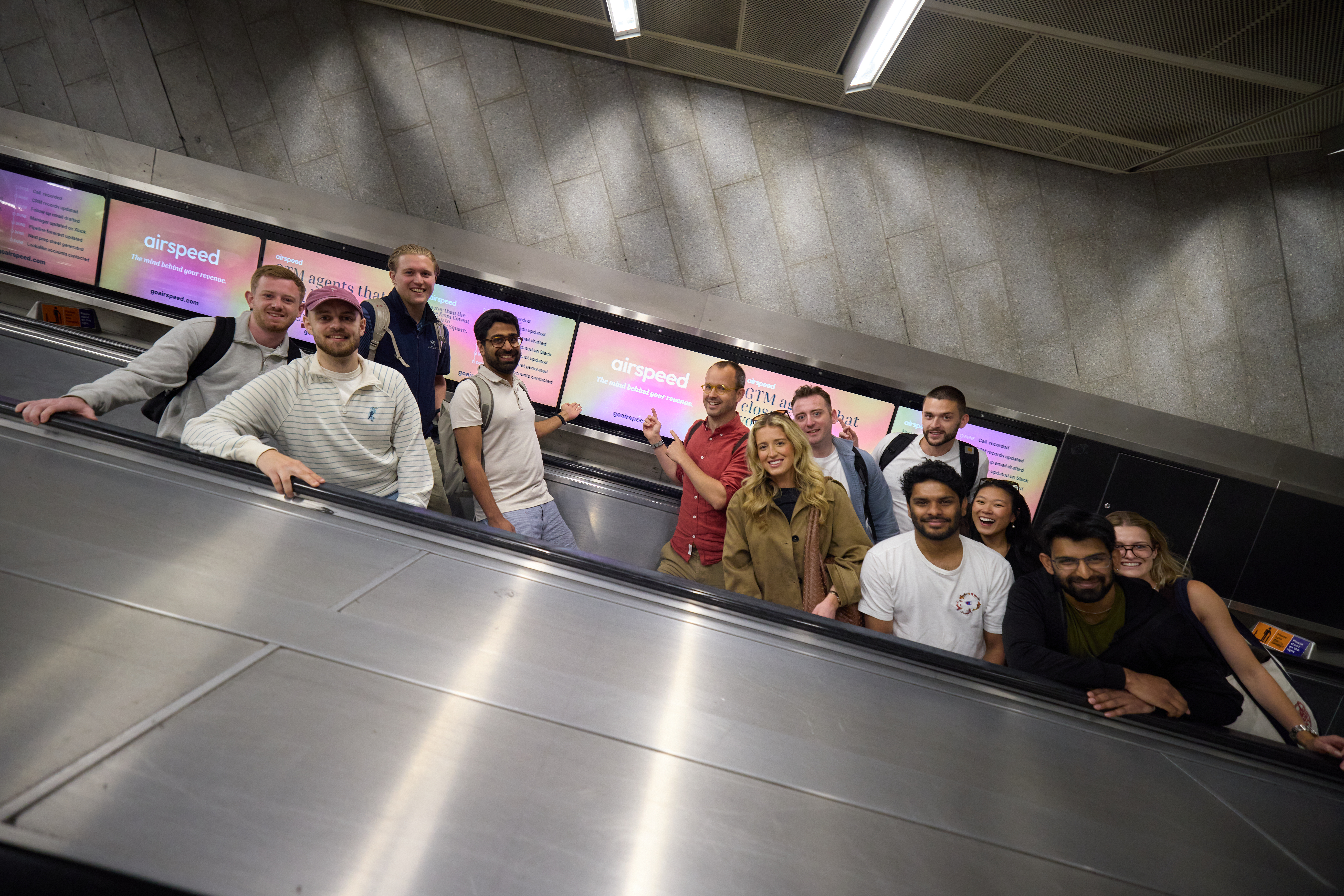 Airspeed's London team celebrating our King's Cross ad Airspeed's London team celebrating our King's Cross ad